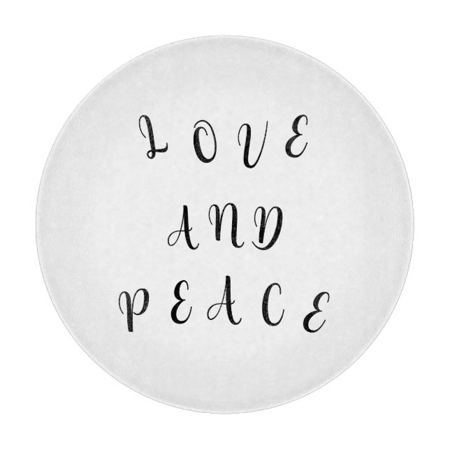 Cute Love And Peace Cutting Board (Front)
