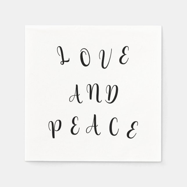 Cute Love And Peace Napkin (Front)