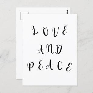 Cute Love And Peace Postcard