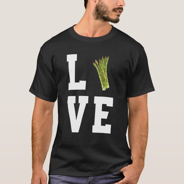 Cute Love Asparagus Costume Vegetable   T-Shirt (Front)