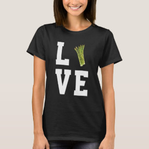 Cute Love Asparagus Costume Vegetable   T-Shirt