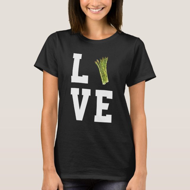Cute Love Asparagus Costume Vegetable   T-Shirt (Front)