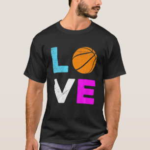 Cute Love Basketball Team Fan Basketball Lover Men T-Shirt