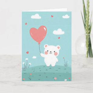 Cute Love Bear Greeting Card