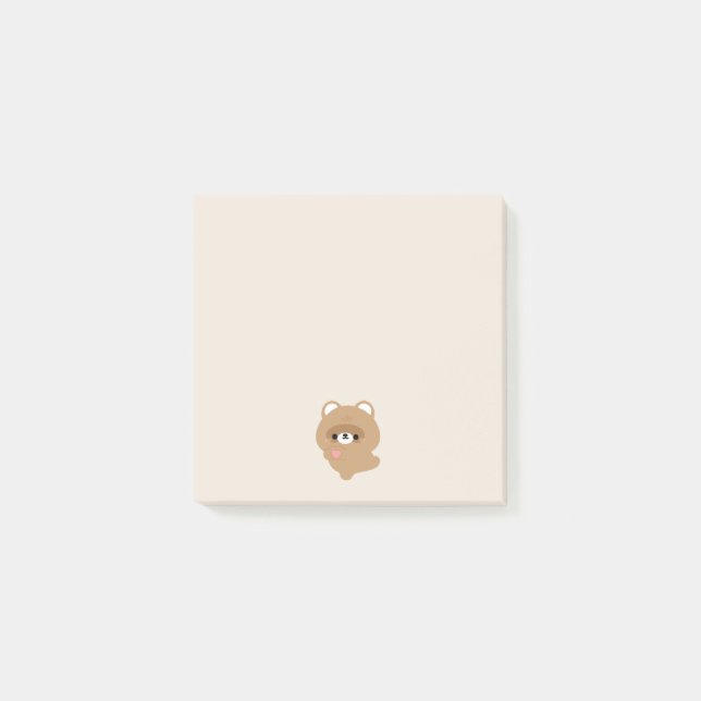Cute Love Beaver Post-it Notes (Front)