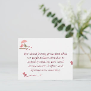 Cute Love Birds Postcard Shared Future & Growth