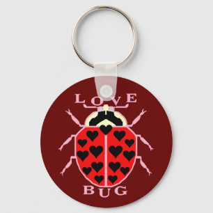 Cute Love Bug Valentine's Day Ladybug Key Ring