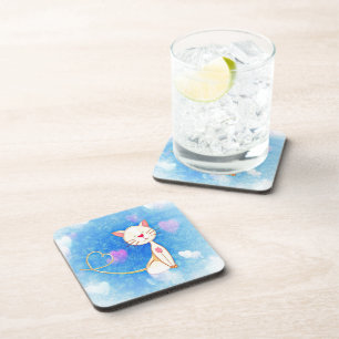 Cute Love Cat Coaster