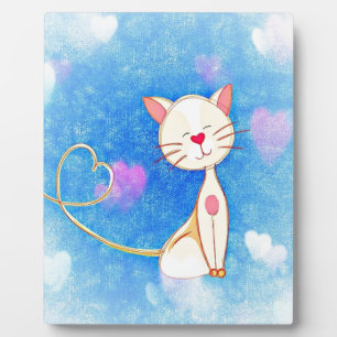 Cute Love Cat Plaque