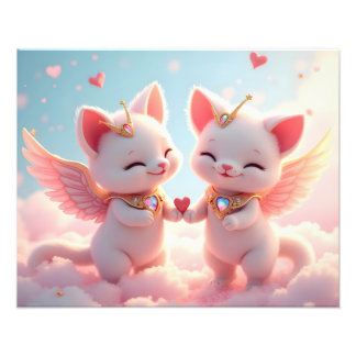 Cute Love Cats Photo Print