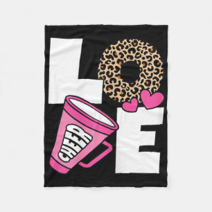 Cute Love Cheer Cheerleader Cheerleading Women Gir Fleece Blanket