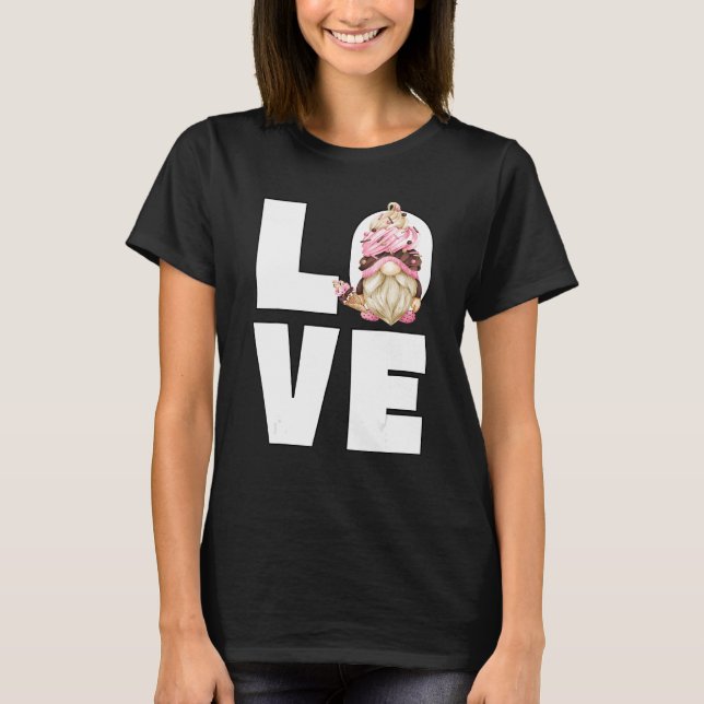 Cute Love Chocolate Summer Gnome For Women   Ice C T-Shirt (Front)