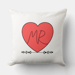Cute Love Couple Mr&Mrs Cushion