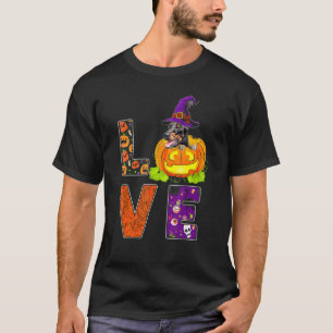 Cute Love Dog Dad Dog Mum Costume Halloween Doberm T-Shirt
