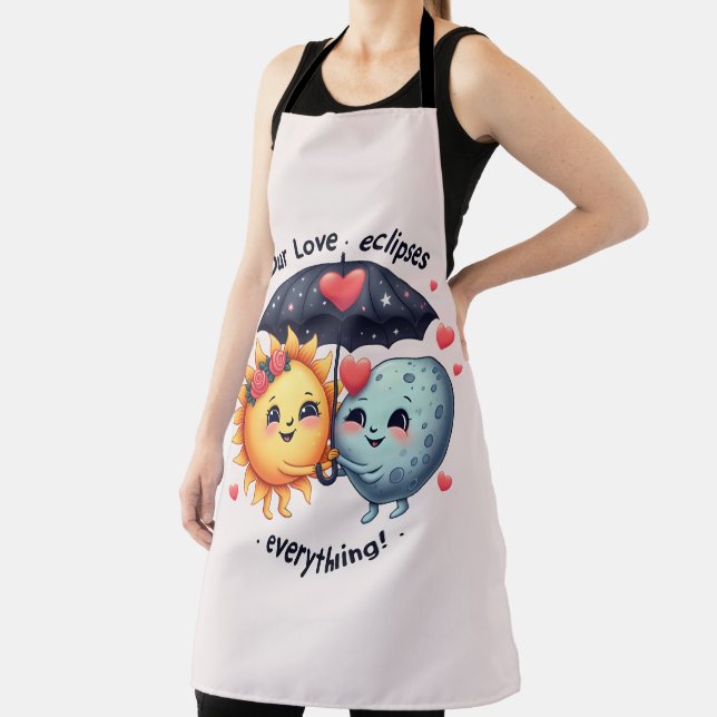 Cute Love Eclipses Everything Adorable  Apron (Insitu)