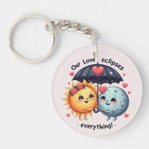 Cute Love Eclipses Everything Adorable Key Ring