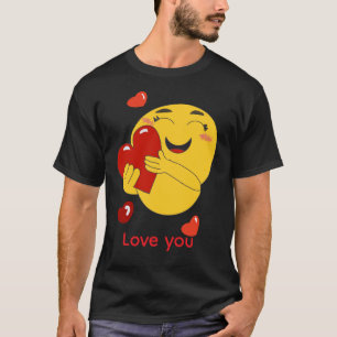  Cute love emoji t-shirt-romantic heart design T-Shirt