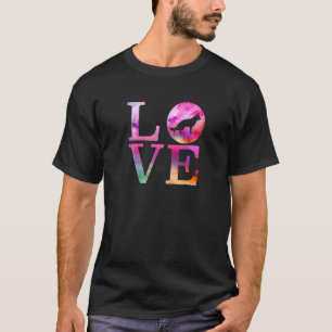 Cute Love German Shepherd Dog Pink Colourful Gsd   T-Shirt