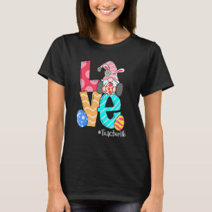 Cute Love Gnomes Easter Day Candy Printed T-Shirt