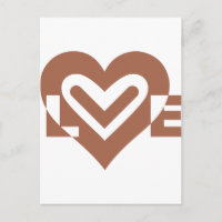 Cute Love Graphic Chocolate Brown