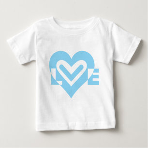 Cute Love Graphic in Blue Baby T-Shirt