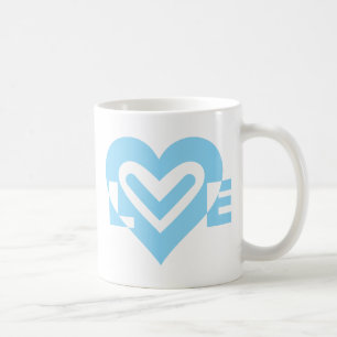Cute Love Graphic in Blue Coffee Mug