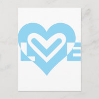 Cute Love Graphic in Blue