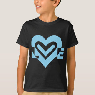 Cute Love Graphic in Blue T-Shirt
