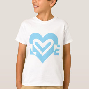 Cute Love Graphic in Blue T-Shirt