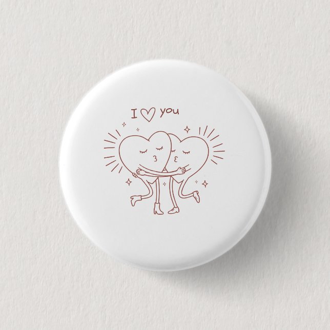 Cute Love Heart Accessory Pin (Front)