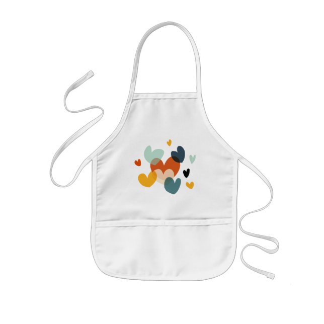 Cute Love Heart Drawings Heart Art Love Art Design Kids Apron (Front)