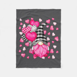 Cute Love Heart Pattern For Her Nk Valentines Gnom Fleece Blanket