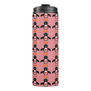 Cute Love Heart Penguin Thermal Tumbler