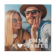 Cute Love Heart Photo Couples Personalized Names