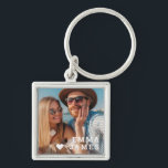 Cute Love Heart Photo Couples Personalized Names Key Ring<br><div class="desc">Cute Love Heart Photo Couples Personalized Names Keychain features your favorite photo with a love heart and personalized with your names in modern white script. Personalize by editing the text in the text box provided and adding your own picture. Perfect gifts for couples, girlfriend, wife, sweetheart and more for birthday,...</div>