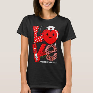 Cute Love Heart Stethoscope Phlebotomist Life Vale T-Shirt