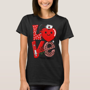 Cute Love Heart Stethoscope Phlebotomist Life Vale T-Shirt