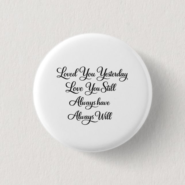 cute love heart valentines day  3 cm round badge (Front)