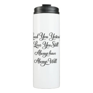 cute love heart valentines day  thermal tumbler