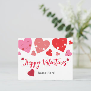Cute Love Heart Valentine's Postcard