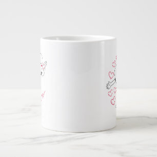 Cute love Hearts and Stars special Large Coffee Mug