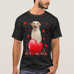 Cute Love Hearts Labrador Dog Valentines Puppy Lov T-Shirt