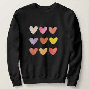 Cute Love Hearts Sweatshirt Design Women's