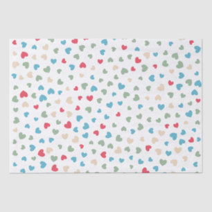 Cute Love Hearts Valentines Day Tissue Paper