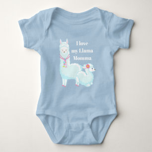 Cute love llama momma add message bodysuit