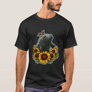 Cute Love Manatee Gift Sunflower Decor Manatee T-Shirt