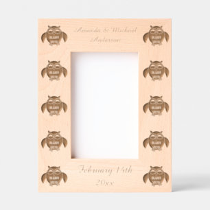 Cute Love Message Owl Custom Valentines Day Etched Frames