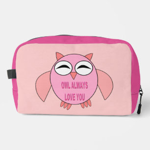 Cute Love Message Owl Dopp Kit