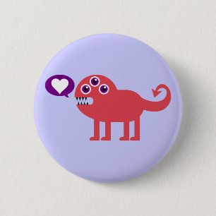 Cute Love Monster 6 Cm Round Badge