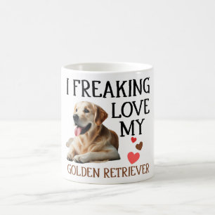 Cute Love My Golden Retriever Dog Coffee Mug